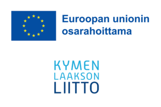 Euroopan unionin rahoituslogo ja Kymenlaakson liiton logo.