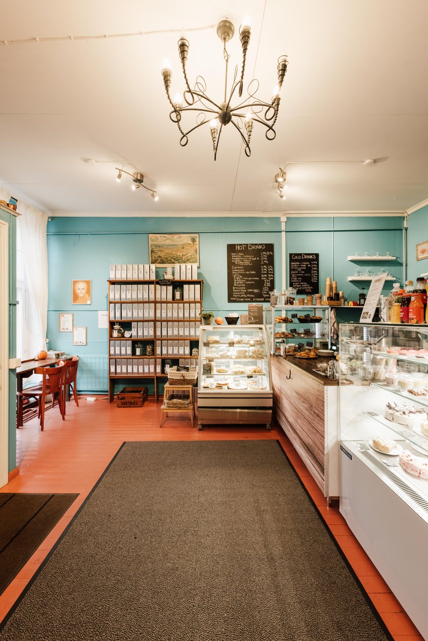 Cafe Favoritin sisätilat Loviisassa